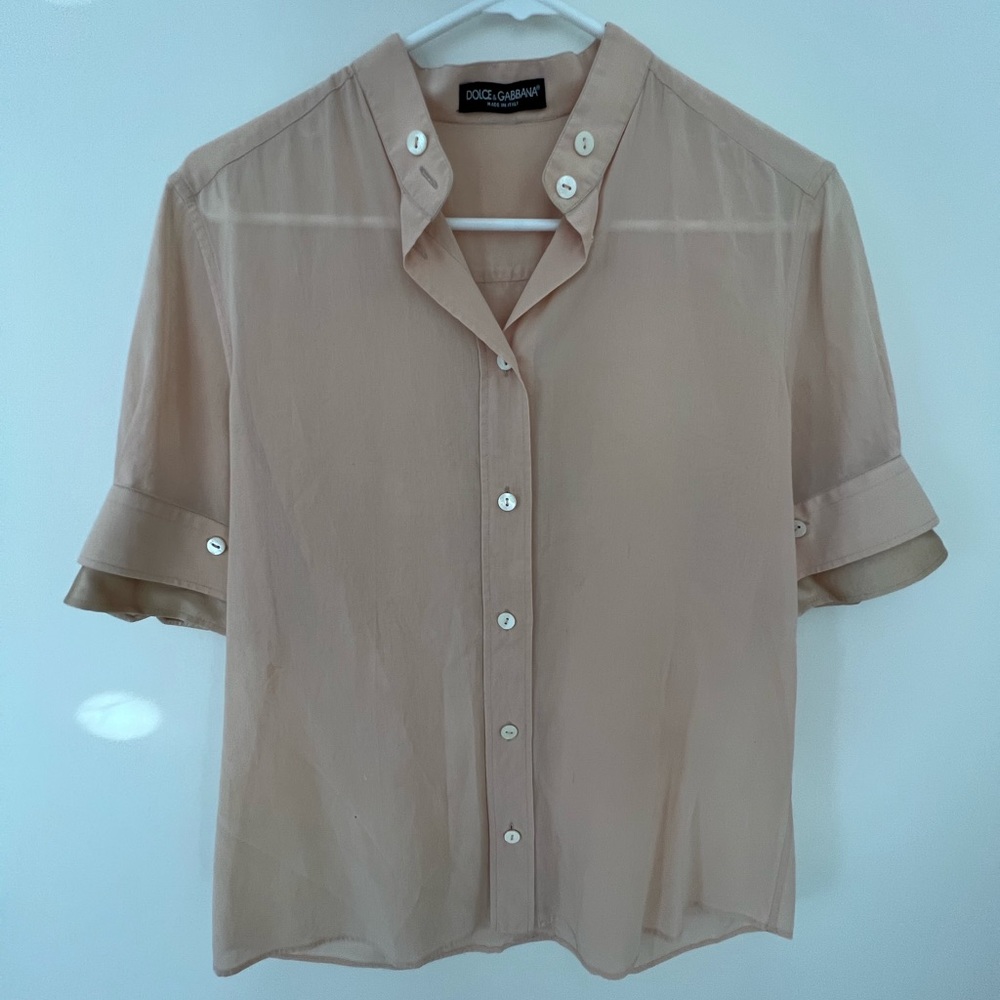Sheer dusty pink DOLCE & GABBANA blouse